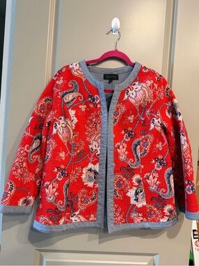 Cotton paisley jacket by Talbots